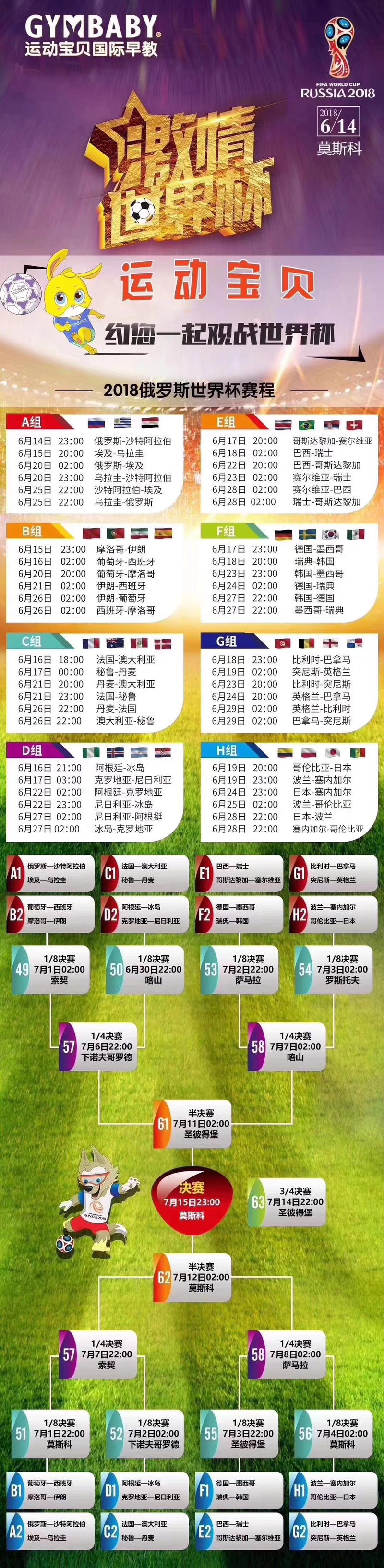 2018世界杯赛程时间表是什么?